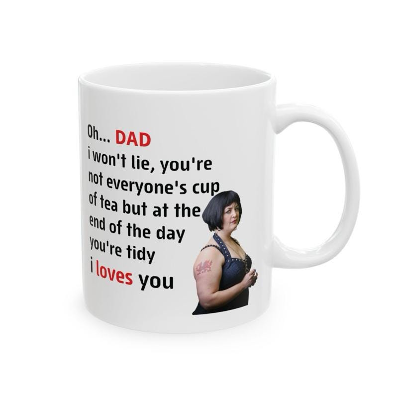 Nessa gavin and stacey father’s day funny dad mug - ceramic coffee tumbler drinkware reusable washable reuse cup mugs drew novelty fathers