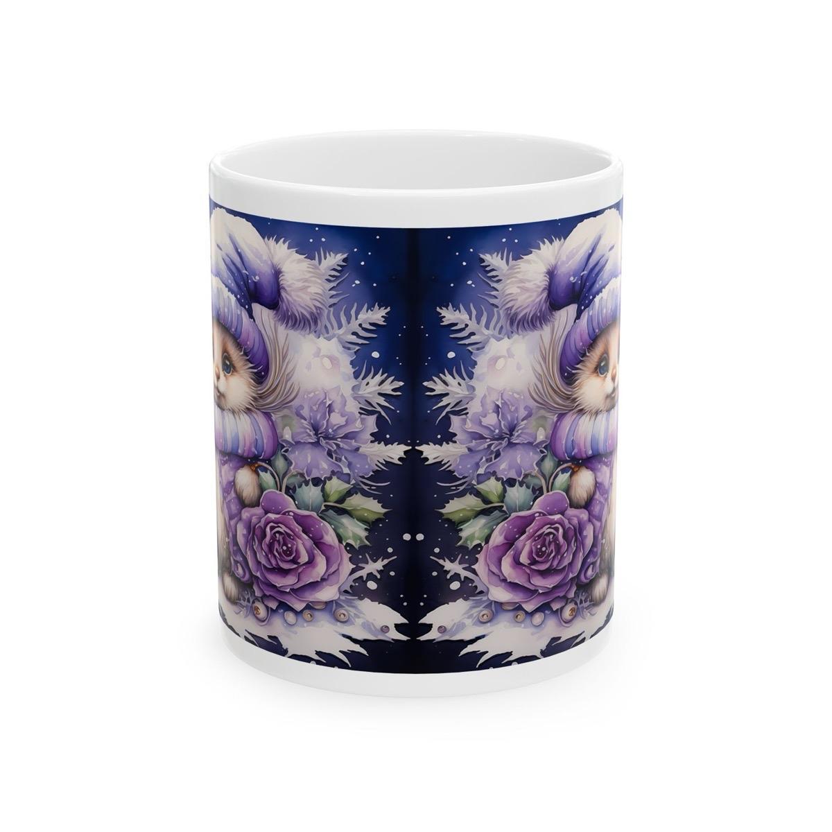Enchanted winter wonderland cute rabbit mug - perfect christmas secret santa gift or stocking filler drinkware tumbler reusable cup washable