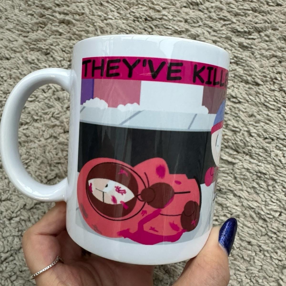 Funny south park mug - they've killed kenny - cup, drinkware reusable tumblers washable bottles ceramic reuse coffee mugs girly cute gifts f