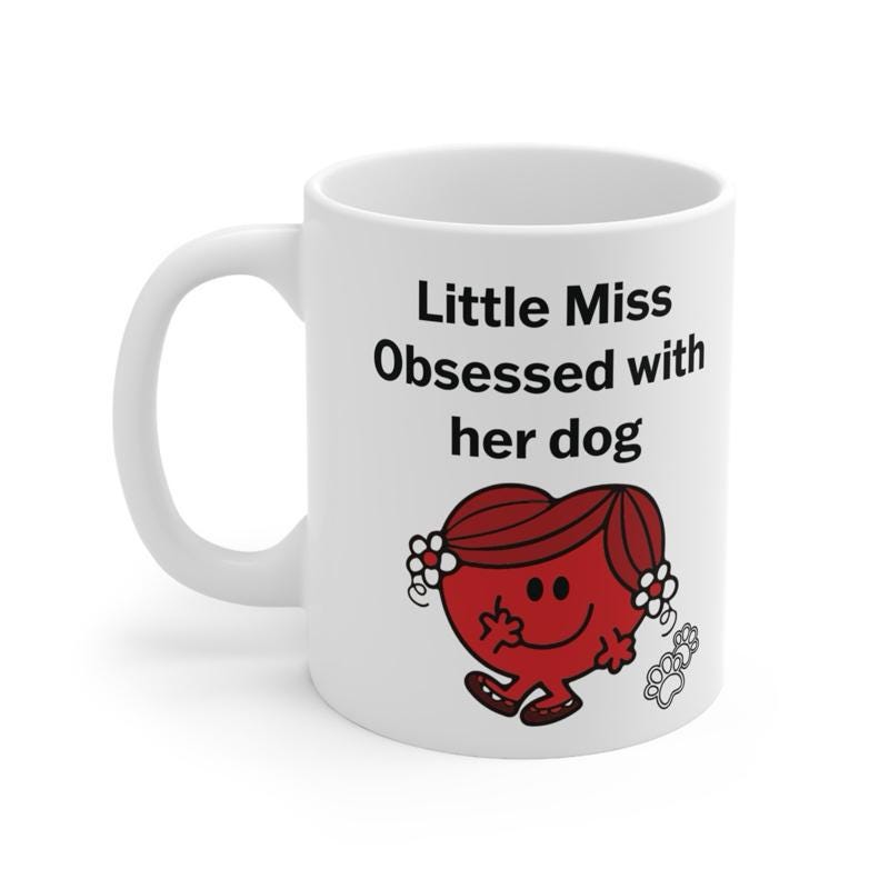 Lil miss obsessed with her dog funny mug - perfect gift for mum or girlfriend on mother's day - cup, drinkware tumblers washable coffee cera