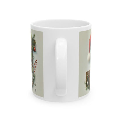 Personalised 'j' edition christmas mug - unique gift for xmas - stocking filler - drinkware washable reusable reuse ceramic cup tumbler coff