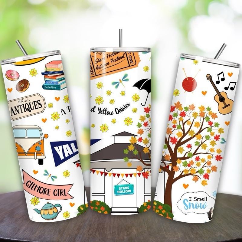 Gilmore girls tumbler 20oz - perfect for on-the-go hydration - vacuum flask - cup drinkware mug bottles water bottles bottled portable gifts