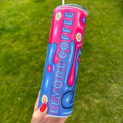 Eeyore winnie pooh tumbler 20oz - cute design for drinking enthusiasts - portable flask for on-the-go beverages drinkware mug water bottles