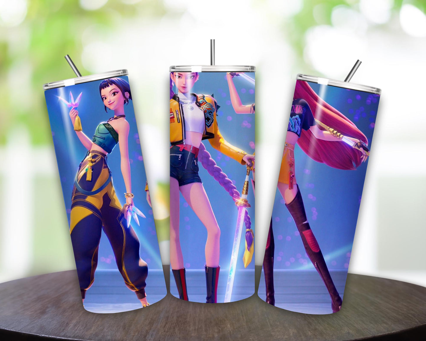K pop demon hunters style tumbler 20oz cute fun gift cups mugs tumblers