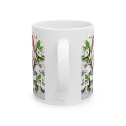German shepherd christmas mug - cute gift for dog lovers - tumblers, drinkware cup coffee ceramic washable bottles reuse reusable novelty mu