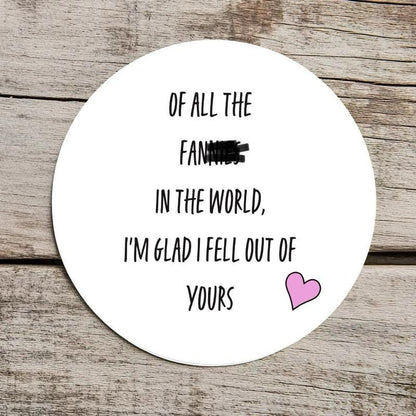 Mother's day coaster - funny gift for mum - tableware present with joke and humor gifts mother’s day fun mothers day gifts matching mug on