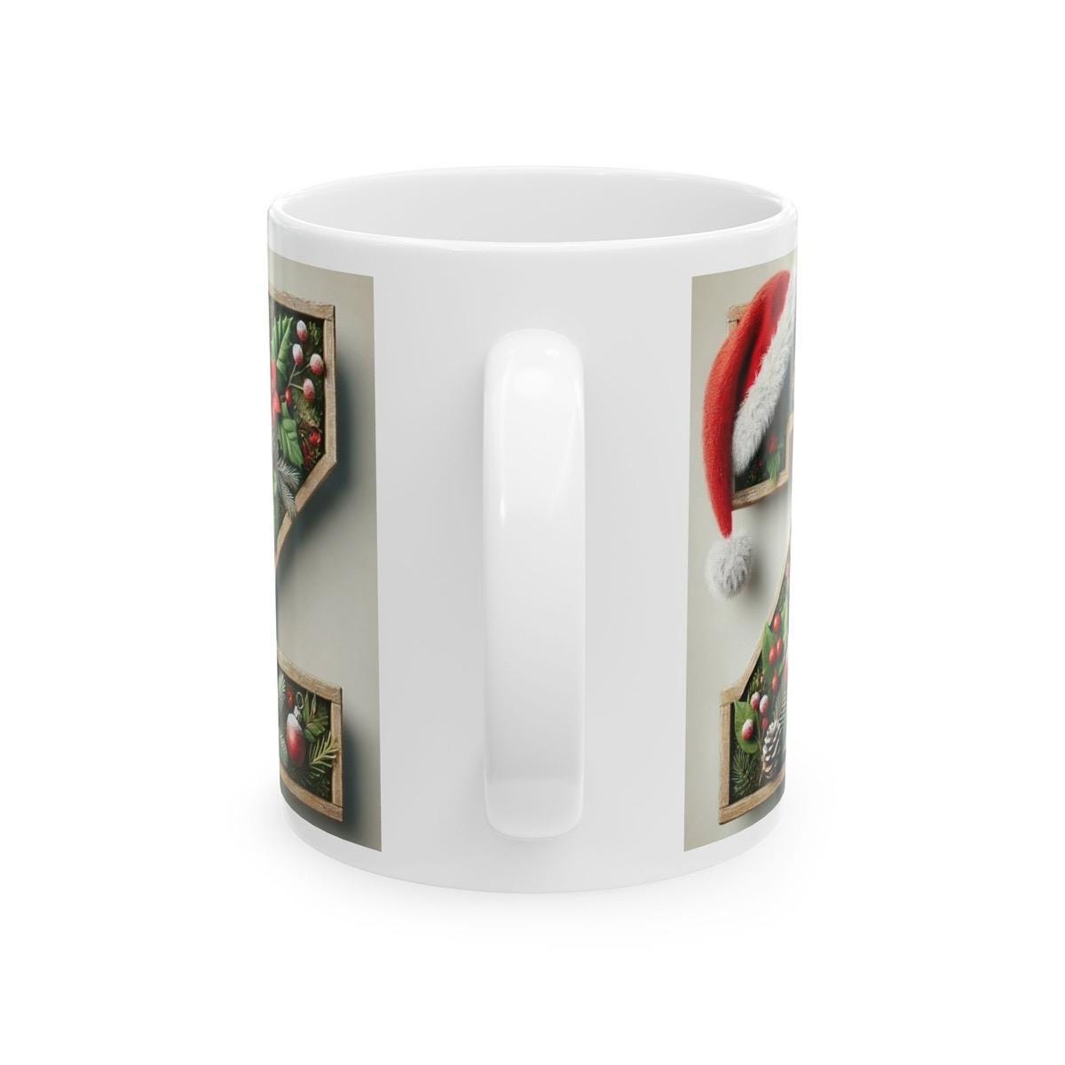Personalised 'z' edition christmas mug - unique gift for xmas - stocking filler - drinkware washable reusable reuse ceramic cup tumbler coff