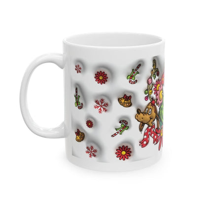 Cute grinch christmas mug - festive gift for the holidays - drinkware reusable washable tumbler cup reuse coffee ceramic mugs tea obsession