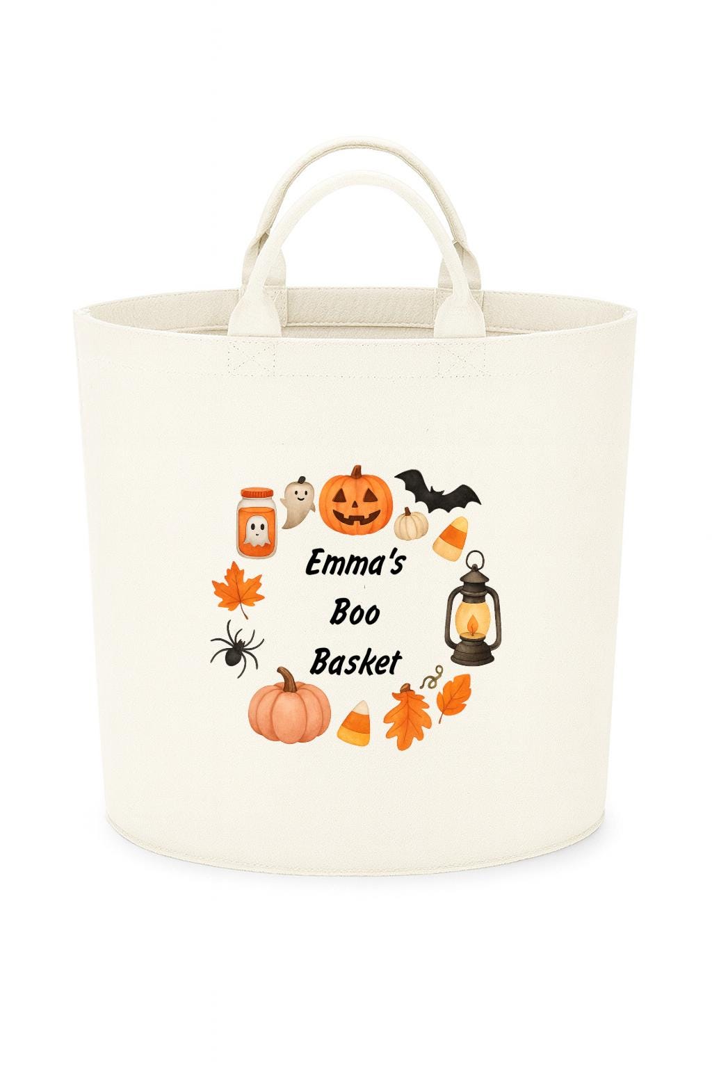 Personalised boo basket storage Felt Trug, perfect gifts girls kids gift fun storage basket trugs toy storage cute friend mum Halloween