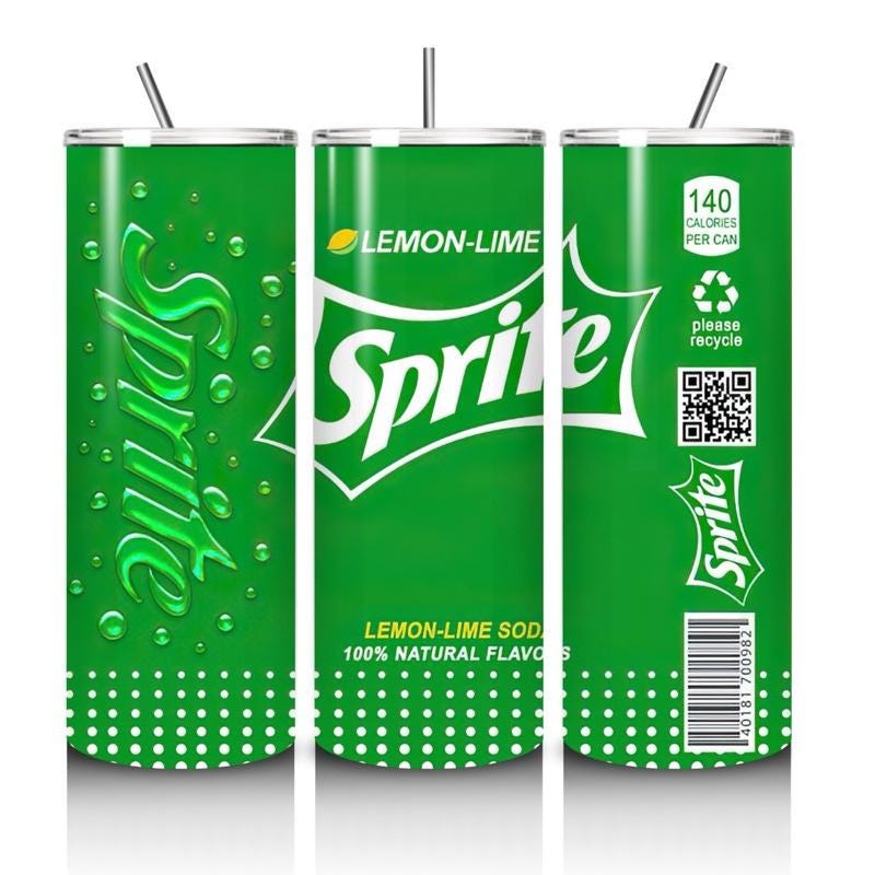 Sprite tumbler 20oz - green style perfect for on-the-go hydration - vacuum flask - cup drinkware mug bottles water bottles bottled portable