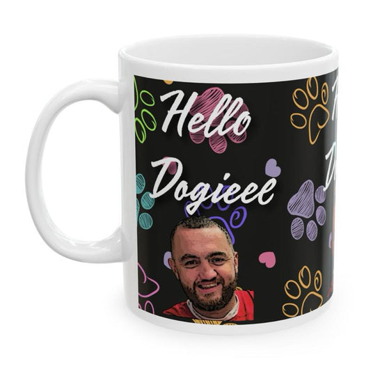 Hello doggie mug mashtag brady hello doggy mug - perfect for drinks - cup, drinkware washable reusable tumblers reuse ceramic coffee bottles