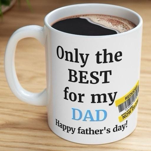 Funny father’s day gifts funny dad mug reduced mug - ceramic coffee tumbler drinkware reusable washable reuse cup mugs drew novelty father