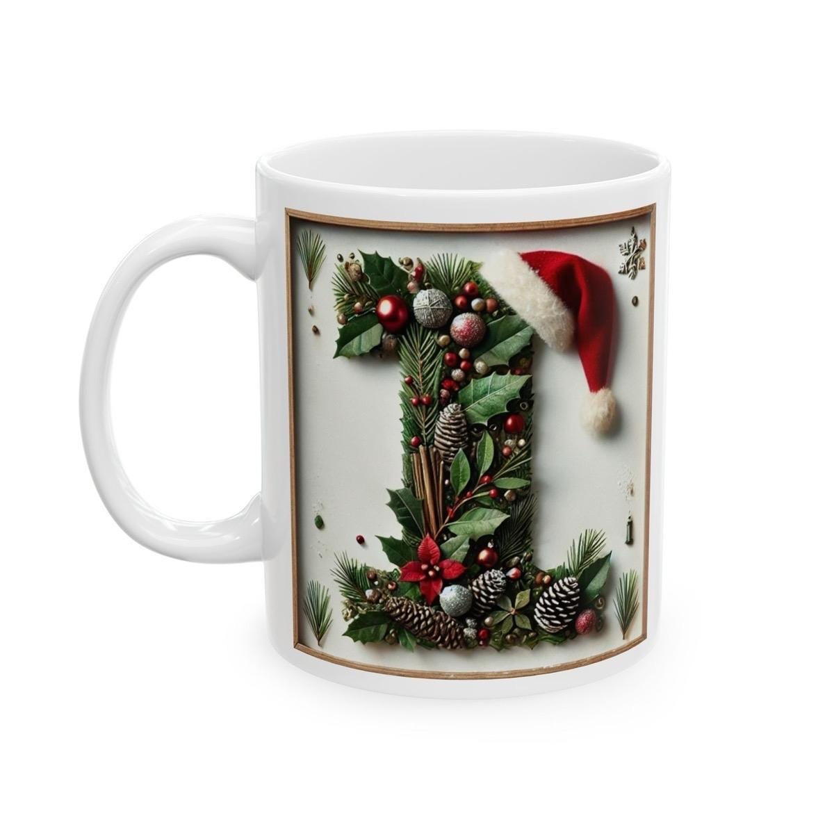 Personalised 'i' edition christmas mug - unique gift for xmas - stocking filler - drinkware washable reusable reuse ceramic cup tumbler coff