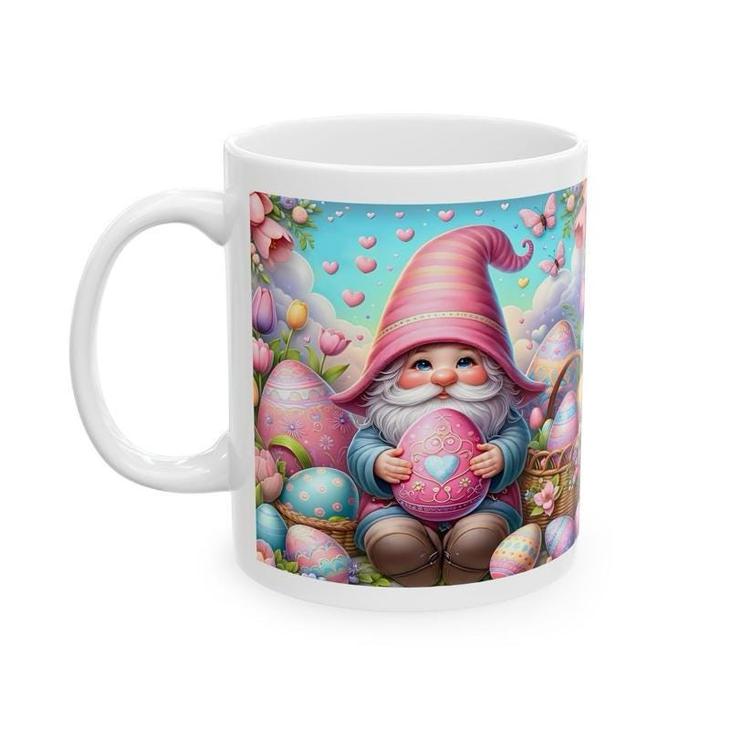 Easter gonk gonks mug - cute gift - perfect for hot drinks - drinkware, tumblers cup bottles reusable washable portable reuse ceramic coffee