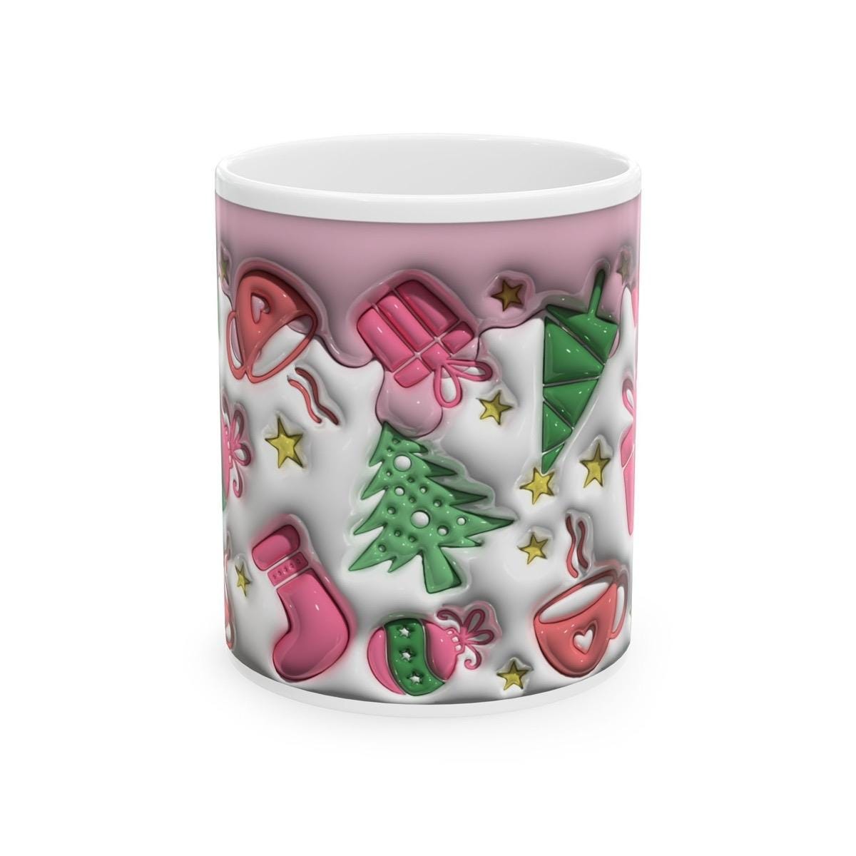 Cute 3d christmas mug gift - perfect for hot drinks - tumblers, drinkware reusable cup washable coffee reuse ceramic bottles xmas mugs tea m