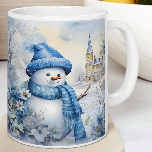 Funny christmas snowman mug - secret santa stocking filler gift drinkware washable tumbler reuse reusable coffee ceramic cup xmas mugs tea f