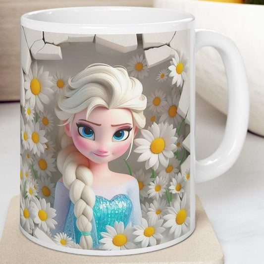 Elsa princess 3d style mug - perfect christmas stocking filler for coffee and tea lovers - drinkware, cup tumblers ceramic reuse bottles bev