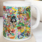 90’s tv characters mug - perfect for coffee and tea - cup, drinkware tumblers bottles reusable washable ceramic reuse mugs xmas mean festi