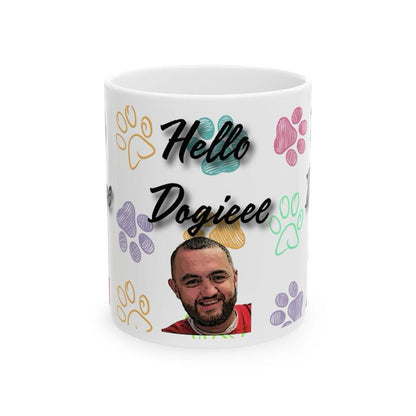 Hello doggie mug mashtag brady hello doggy mug - perfect for drinks - cup, drinkware washable reusable tumblers reuse ceramic coffee bottles