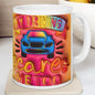 Funny mug gift rude - my driving scares me too - drinkware - tumblers cup reusable washable bottles coffee ceramic reuse mugs cute novelty s