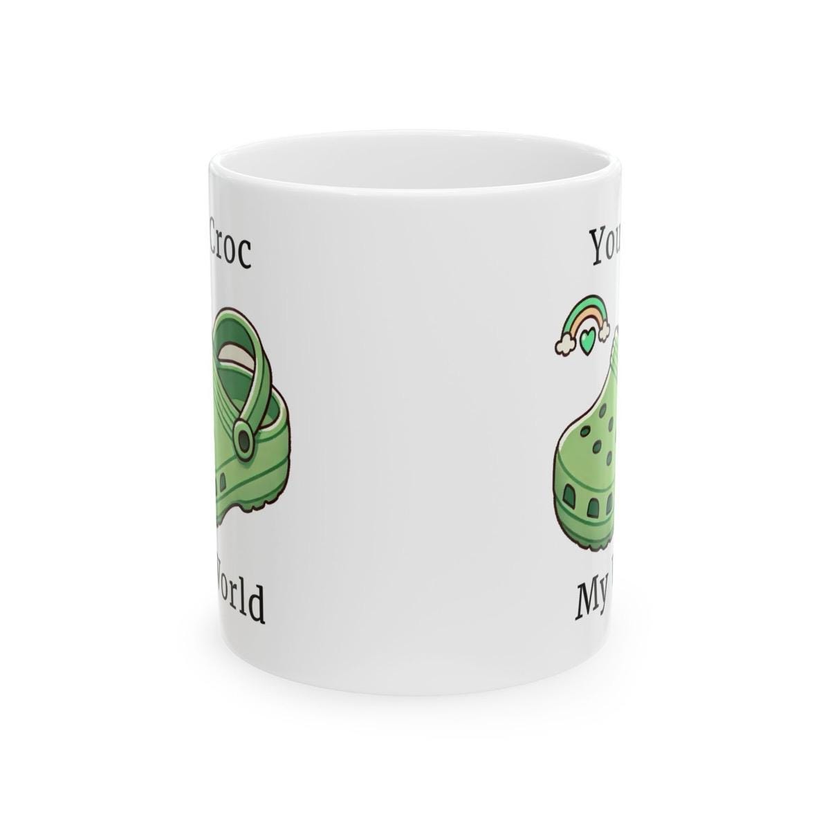 You croc my world funny cute mug - perfect gift for valentine's day - tumbler and drinking cup - drinkware, tumblers bottles reusable washab