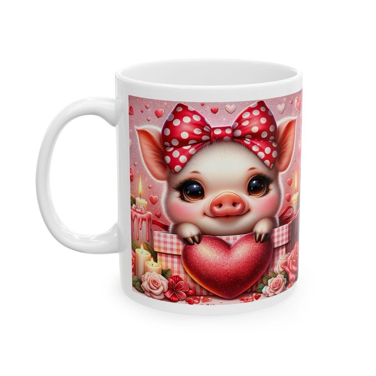 Cute piglet mug for valentine's day - washable and perfect for drinks - drinkware ceramic reusable tumblers cup reuse coffee bottles girly h