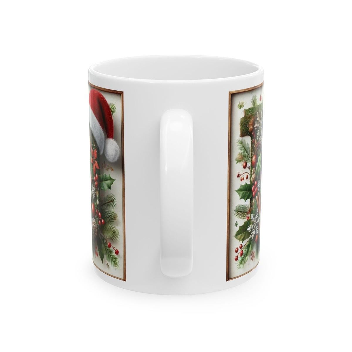 Personalised 'u' edition christmas mug - unique gift for xmas - stocking filler - drinkware washable reusable reuse ceramic cup tumbler coff