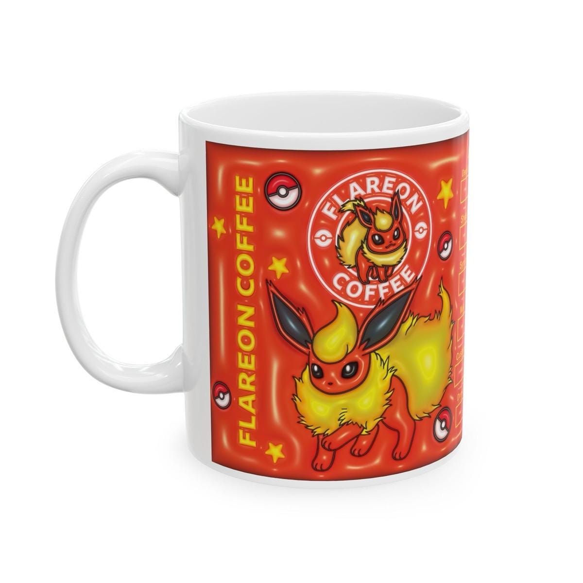 Flareon style 3d mug gift - perfect for hot and cold drinks - drinkware, tumblers cup bottles ceramic reusable washable reuse coffee cute
