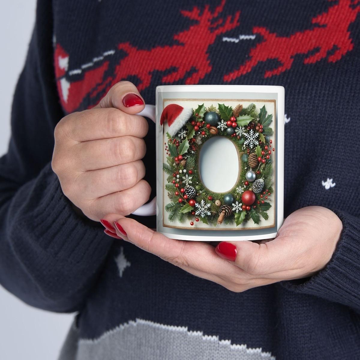 Personalised 'o' edition christmas mug - unique gift for xmas - stocking filler - drinkware washable reusable reuse ceramic cup tumbler coff