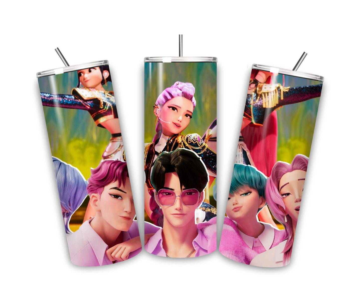K pop demon hunters style tumbler 20oz cute fun gift cups mugs tumblers