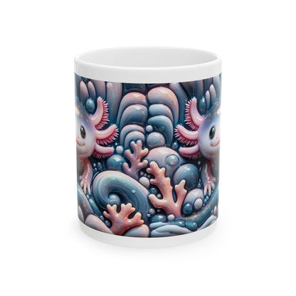 Axolotl smiling sea friend 3d mug - perfect for your morning drinks - cup, drinkware tumblers washable bottles reusable ceramic coffee reuse