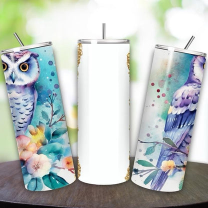 Personalised tumbler gold owl style 20oz - perfect for on-the-go hydration - vacuum flask - cup drinkware mug bottles water bottles bottled