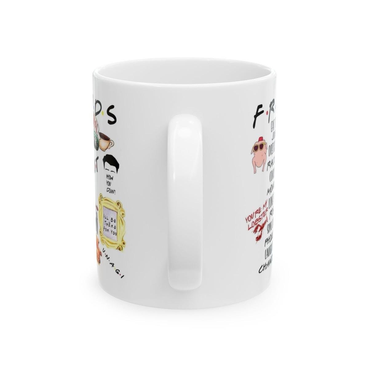 Classic tv show friends style mug - 90s tv - xmas christmas gift - ceramic coffee cup - drinkware tumbler reusable reuse washable fun mugs f