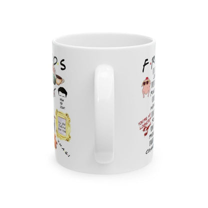 Classic tv show friends style mug - 90s tv - xmas christmas gift - ceramic coffee cup - drinkware tumbler reusable reuse washable fun mugs f