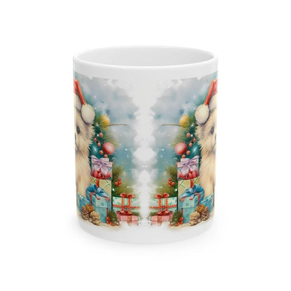 Cute christmas puppy dog mug - secret santa stocking filler gift drinkware tumbler cup coffee washable reuse ceramic reusable pet custom xma