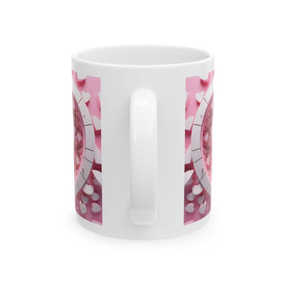 3d love heart mug - pink style - xmas secret santa stocking filler - valentines christmas gift for girlfriend boyfriend wife husband gifts d