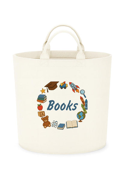 Personalised book basket storage Felt Trug, perfect gifts boys kids gift fun storage basket trugs toy storage cute friend mum book storage