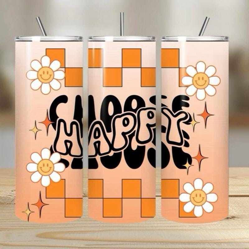 Choose happy self love mental health cute girly 20oz tumbler - perfect for your drinkware needs - cup mug flasks bottles water bottles