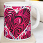 3d effect bright pink and black heart - perfect gift for christmas and valentine's day husband wife girlfriend boyfriend drinkware mug tumbl