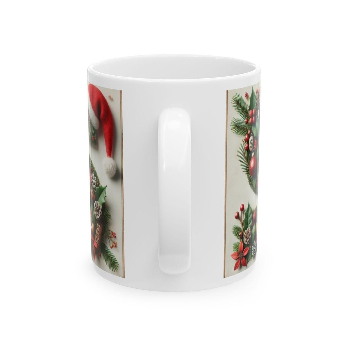 Personalised 's' edition christmas mug - unique gift for xmas - stocking filler - drinkware washable reusable reuse ceramic cup tumbler coff