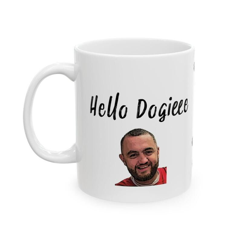 Hello doggie mug mashtag brady hello doggy mug - perfect for drinks - cup, drinkware washable reusable tumblers reuse ceramic coffee bottles
