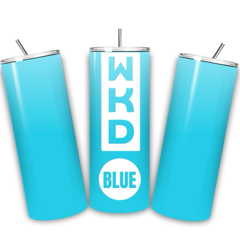 Wkd blue style tumbler 20oz - perfect for on-the-go hydration - vacuum flask - cup drinkware mug bottles water bottles bottled portable gift