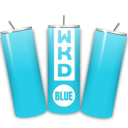 Wkd blue style tumbler 20oz - perfect for on-the-go hydration - vacuum flask - cup drinkware mug bottles water bottles bottled portable gift