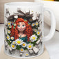 Merida style 3d mug - christmas secret santa gift brave for drinkware lovers reusable reuse washable cup ceramic coffee tumbler xmas mugs te