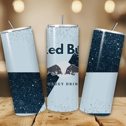Red bull tumbler 20oz - blue navy glitter style ‘naughty bitch energy’ ‘unleash your slay’ perfect for on-the-go hydration - vacuum