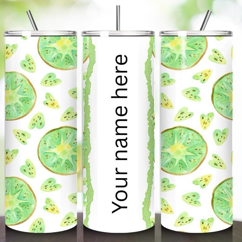 Personalised fruit kiwi tumbler 20oz tumbler  - perfect for occasion drinkware flasks mug bottles water bottles bottled stylish beverage