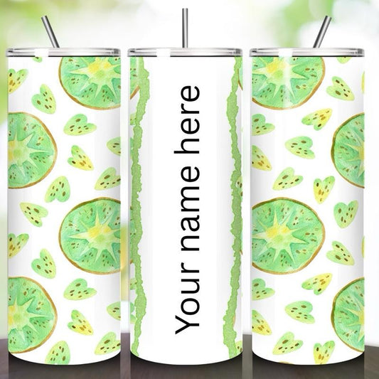 Personalised fruit kiwi tumbler 20oz tumbler  - perfect for occasion drinkware flasks mug bottles water bottles bottled stylish beverage