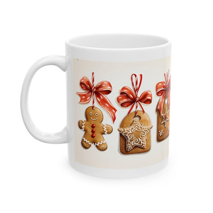 Cute gingerbread man mug ribbons - perfect christmas secret santa stocking filler gift - gifts drinkware washable tumbler reusable cup reuse