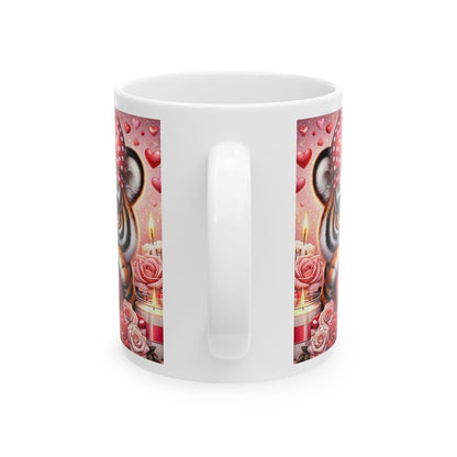 Tiger valentine's mug - heart love gifts for wife, husband, or boyfriend - xmas christmas gift - tumblers, drinkware cup reusable washable r