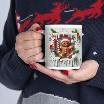 Christmas gingerbread man 3d mug - perfect for hot drinks - drinkware, tumblers cup reusable bottles washable reuse coffee xmas mugs tea fes